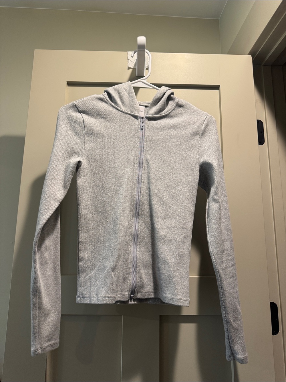 Aritzia Light Gray Girls Zip-Up Hoodie